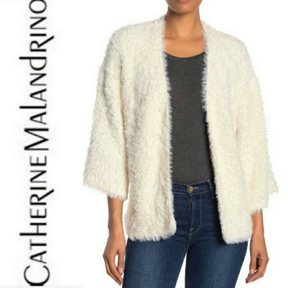 Catherine Malandrino Ribbon Eyelash Knit Cardigan (NWOT!)